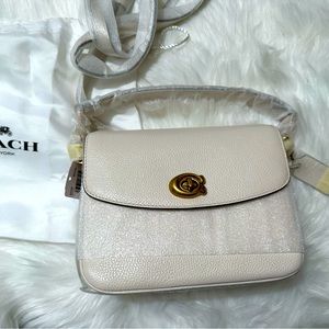 Coach Cassie Chalk Polished Pebbled Leather Crossbody 19